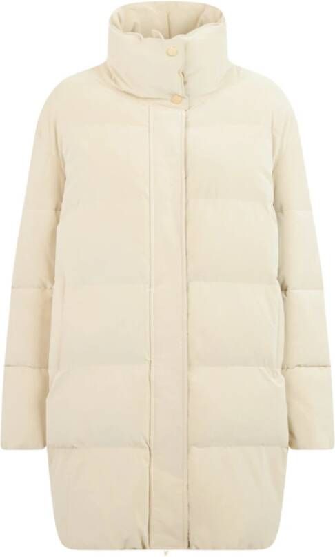 PATRIZIA PEPE Beige Puffer Jas Beige Dames