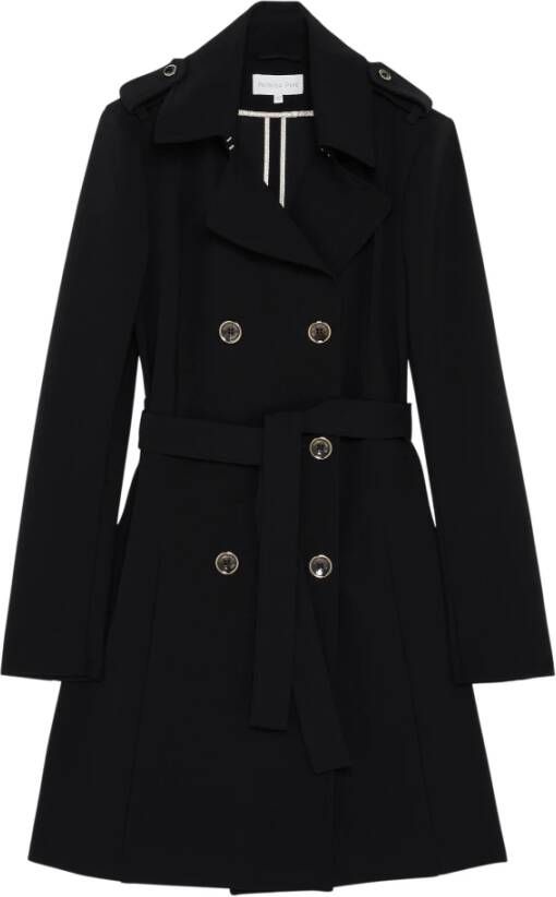 PATRIZIA PEPE Belted Coats Zwart Dames