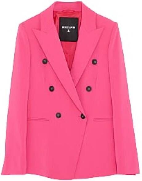 PATRIZIA PEPE Double-breasted jas met knoopsluiting Pink Dames