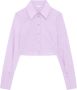 PATRIZIA PEPE TOP Poplin cropped shirt> TOP Poplin cropped overhemd Purple Dames - Thumbnail 1