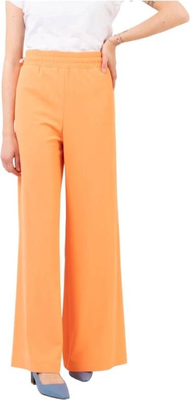 PATRIZIA PEPE Broek met elastische taille in vloeibare stof Oranje Dames