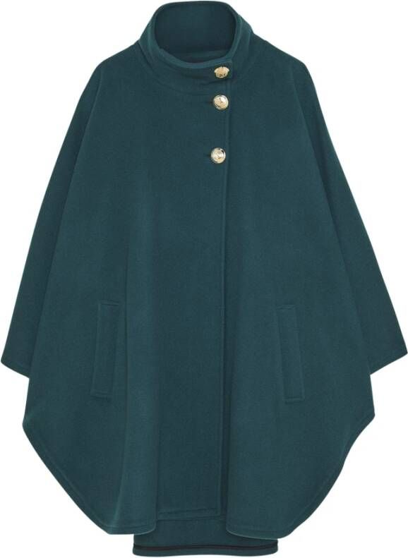 PATRIZIA PEPE JAS Stoffen cape COAT Stoffen cape Green Black Dames