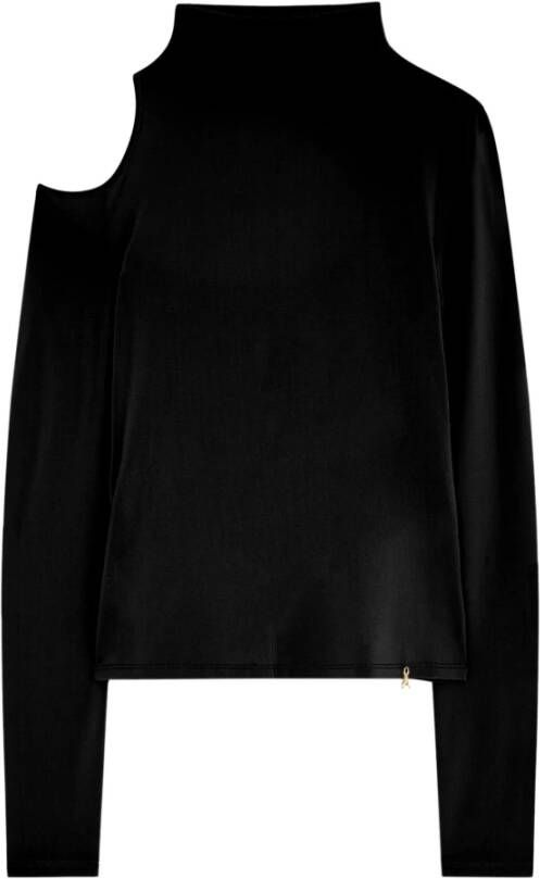 PATRIZIA PEPE Stretch Slim Jersey Sweater Black Dames