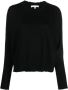 PATRIZIA PEPE Zwart dames shirt met lange mouwen en contrastlogo Black Dames - Thumbnail 1