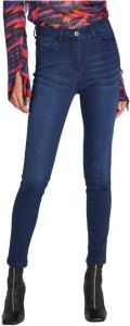 PATRIZIA PEPE Cotton ; Polyester Regular Jegging Jeans Blauw Dames