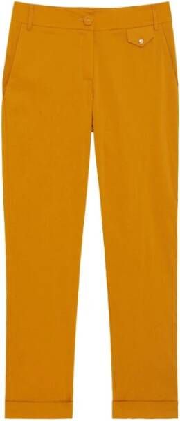 PATRIZIA PEPE Cropped Trousers Oranje Dames