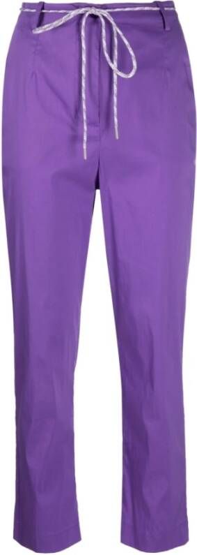 PATRIZIA PEPE Cropped Trousers Paars Dames