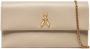 PATRIZIA PEPE Metallic Fly Clutch met Afneembare Ketting Beige Dames - Thumbnail 2