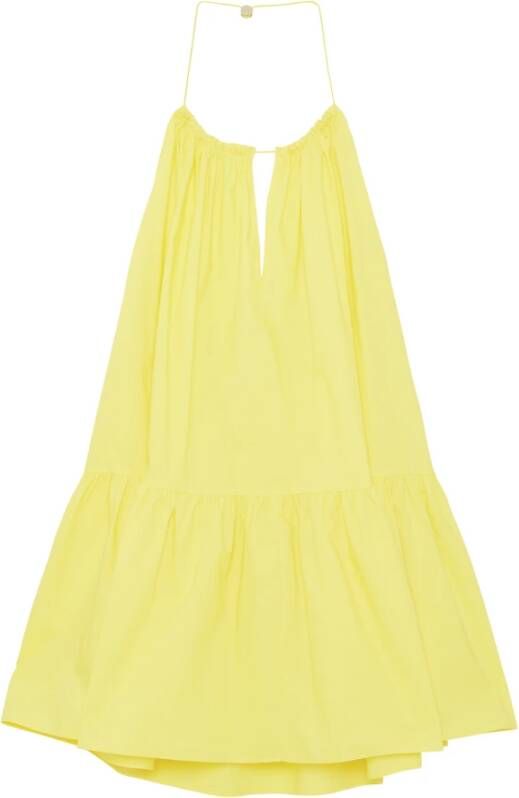 PATRIZIA PEPE Kleed Essentiële oversized jurk Yellow White Dames