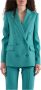 PATRIZIA PEPE Illusion Green Blazer met Vier-Knopf-Silhouette Blue Dames - Thumbnail 8