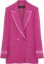 PATRIZIA PEPE Dubbelrijige blazer met vrouwelijke details Roze Dames - Thumbnail 1