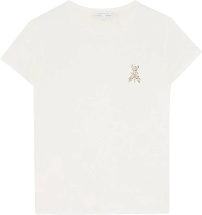 PATRIZIA PEPE T-shirt Logo T-shirt met korte mouwen White Dames