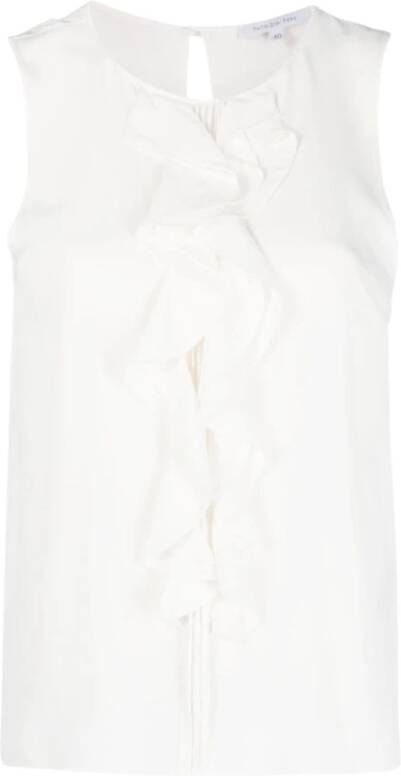 PATRIZIA PEPE Elegante Mouwloze Top W146 Bianco White Dames