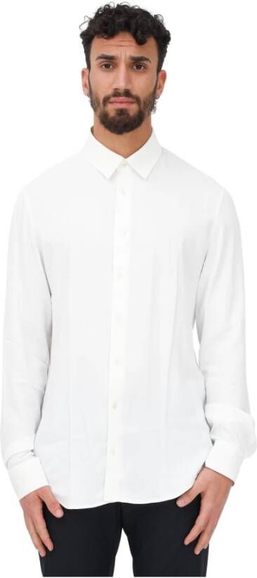 PATRIZIA PEPE Formeel Viscose Overhemd voor Heren White Heren