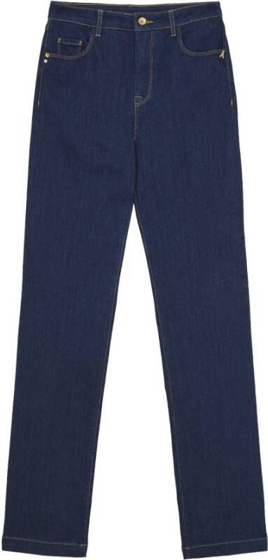 PATRIZIA PEPE Broek essentiële hoge taille slanke jeans Blue Dames