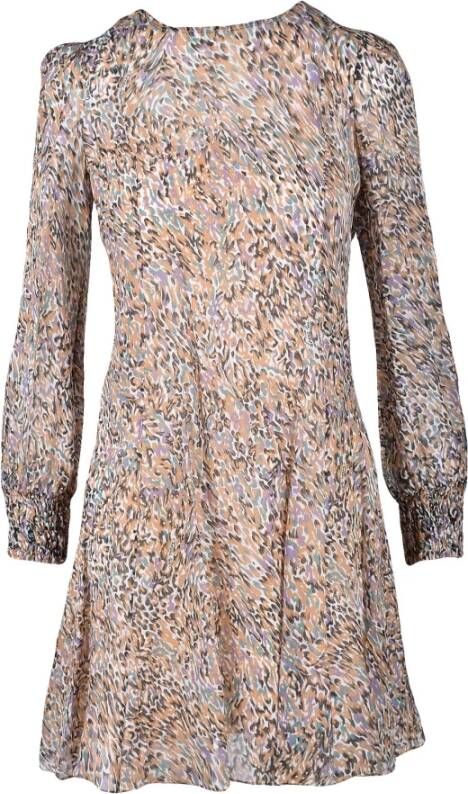 PATRIZIA PEPE Fantasie Print Jurk voor Vrouwen Bruin Dames