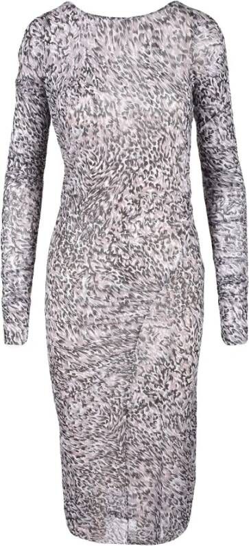 PATRIZIA PEPE Fantasie Print Jurk voor Vrouwen Grijs Dames