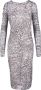 PATRIZIA PEPE Fantasie Print Jurk voor Vrouwen Grijs Dames - Thumbnail 1