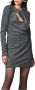 PATRIZIA PEPE Velvet Sparkling Nights Jurk Gray Dames - Thumbnail 1