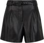 PATRIZIA PEPE Hoge taille zwarte imitatieleer shorts Zwart Dames - Thumbnail 3
