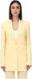 PATRIZIA PEPE Blazer met achterdetail in Sable Crepe met bijpassende riem Yellow Dames - Thumbnail 3