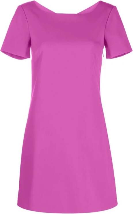 PATRIZIA PEPE Jaren `60 geïnspireerde mini-jurk met uniek porthole detail Purple Dames