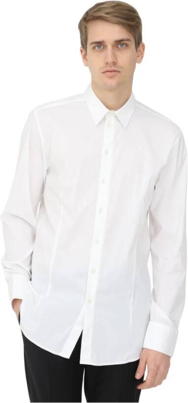 PATRIZIA PEPE Klassiek Wit Overhemd met Logo Knopen White Heren