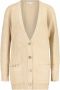 PATRIZIA PEPE Stijlvolle Cardigan met Unieke Piercing Applicatie Beige Dames - Thumbnail 1