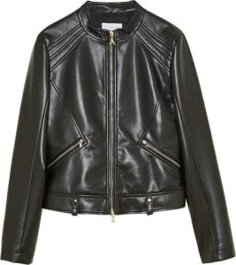 PATRIZIA PEPE Leather Jackets Zwart Dames