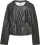 PATRIZIA PEPE Jacket lederen motorjack met bovenste stiksels Black Dames - Thumbnail 1