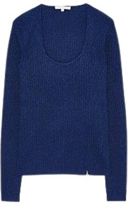 PATRIZIA PEPE Lurex Essential Shirt Blauw Dames