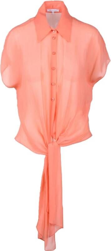 PATRIZIA PEPE Luxe Zijden Overhemd Upgrade voor Moderne Vrouwen Roze Dames