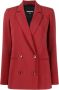 PATRIZIA PEPE Martian Red Double-Breasted Blazer Rood Dames - Thumbnail 1