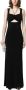 PATRIZIA PEPE Zwarte Jersey Maxi Jurk met Vierkante Halslijn en Uitlopende Pasvorm Black Dames - Thumbnail 9