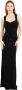 PATRIZIA PEPE Zwarte Jersey Maxi Jurk met Vierkante Halslijn en Uitlopende Pasvorm Black Dames - Thumbnail 7