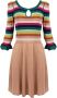 PATRIZIA PEPE Midi Lengte Metallic Draad Jurk Meerkleurig Dames - Thumbnail 1
