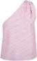 PATRIZIA PEPE Mouwloze Top met Handtekeningprint Roze Dames - Thumbnail 1