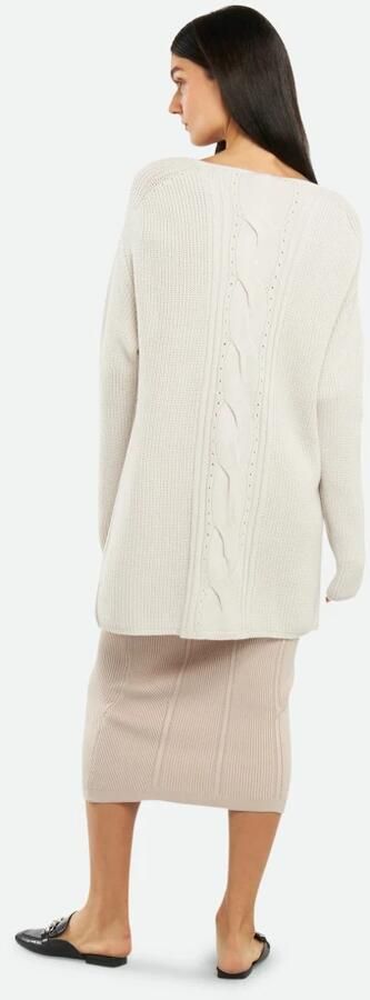 PATRIZIA PEPE Dikke Gebreide Trui met Ronde Hals Grijs Dames - Foto 6