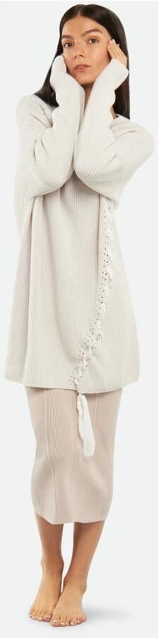 PATRIZIA PEPE Dikke Gebreide Trui met Ronde Hals Grijs Dames - Foto 7