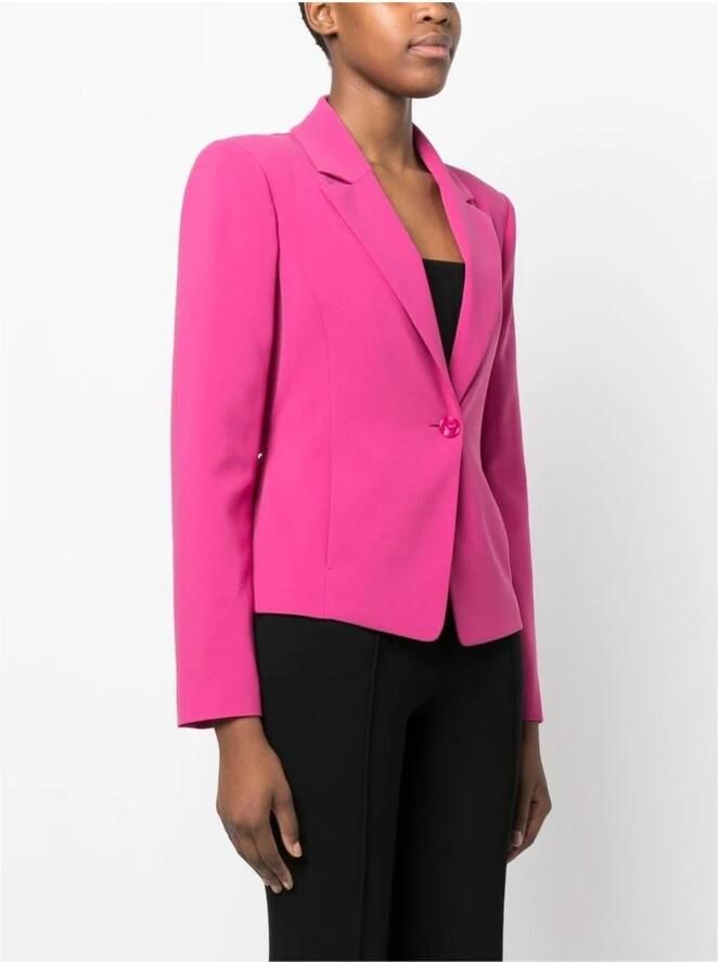 PATRIZIA PEPE Klassieke Fuchsia Jas met Split Achterkant Pink Dames - Foto 4