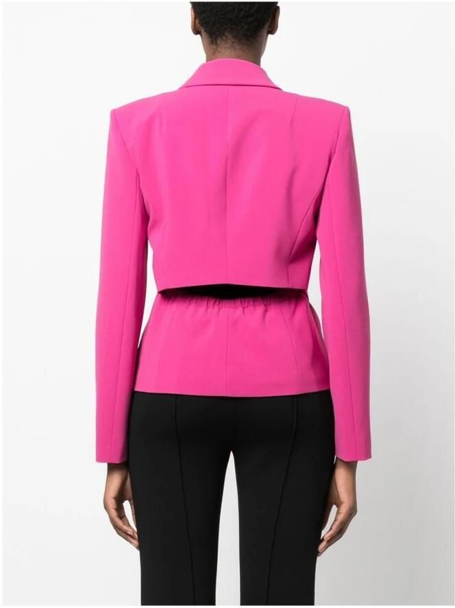 PATRIZIA PEPE Klassieke Fuchsia Jas met Split Achterkant Pink Dames - Foto 2