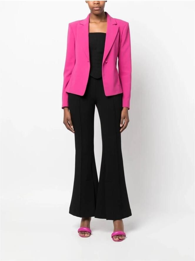 PATRIZIA PEPE Klassieke Fuchsia Jas met Split Achterkant Pink Dames - Foto 3