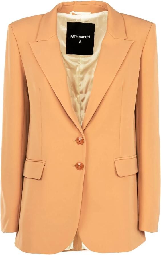 PATRIZIA PEPE Elegante Lange Beige Blazer Jas Beige Dames - Foto 2