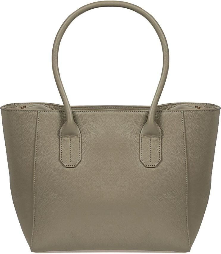 PATRIZIA PEPE Fly Bag Shopper Leren Rits Trekkers Groen Dames - Foto 4
