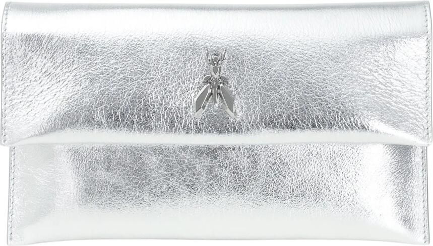 PATRIZIA PEPE Metallic Fly Clutch met Afneembare Ketting Gray Dames - Foto 13