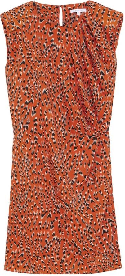 PATRIZIA PEPE Gestreepte Stretch Mini Jurk Orange Dames - Foto 6