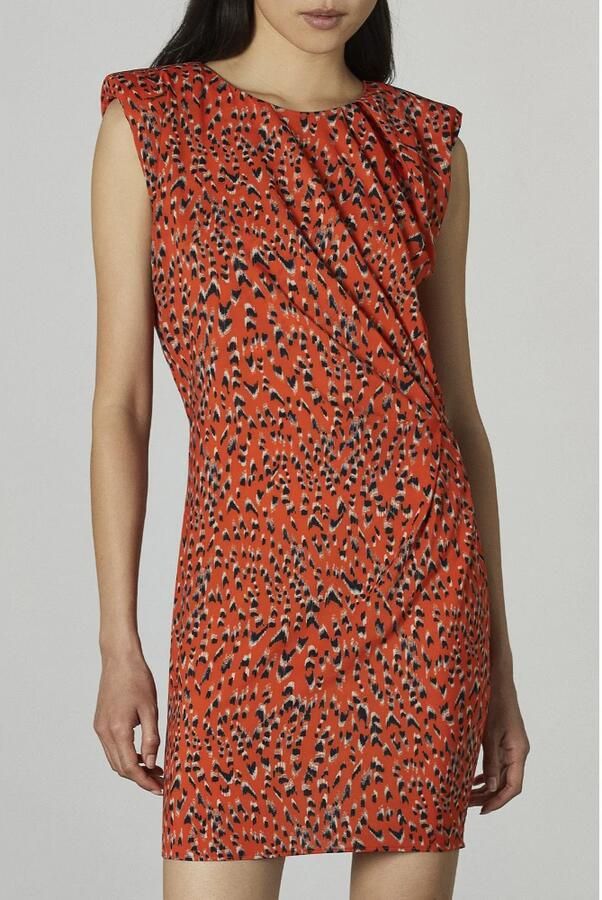 PATRIZIA PEPE Gestreepte Stretch Mini Jurk Orange Dames - Foto 3