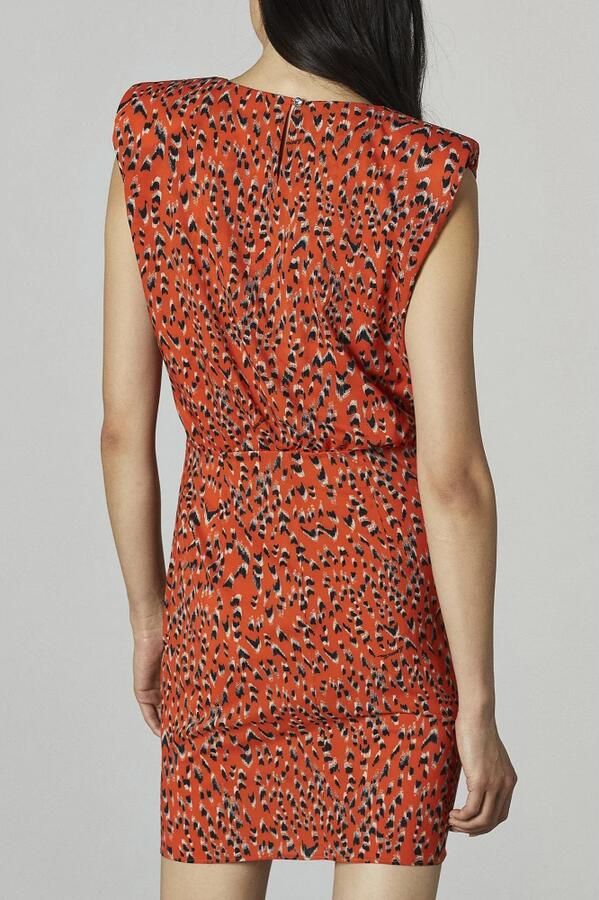 PATRIZIA PEPE Gestreepte Stretch Mini Jurk Orange Dames - Foto 4