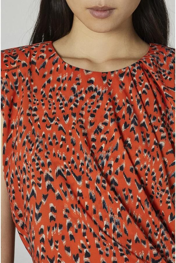 PATRIZIA PEPE Gestreepte Stretch Mini Jurk Orange Dames - Foto 2