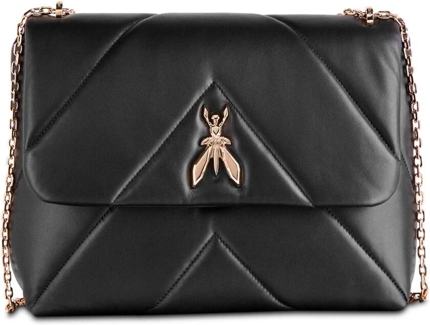 PATRIZIA PEPE Gewatteerde Ketting Schoudertas Black Dames
